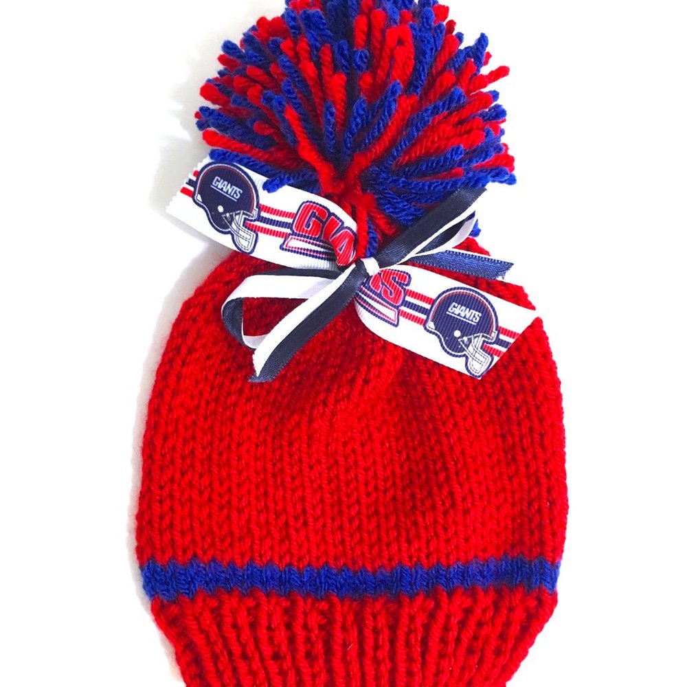 New York GIANTS Football Handmade Baby Hat *NEW*